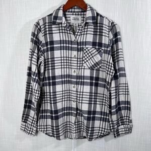 Field & Stream Button Down Cotton Blend Flannel Shirt Top Size S